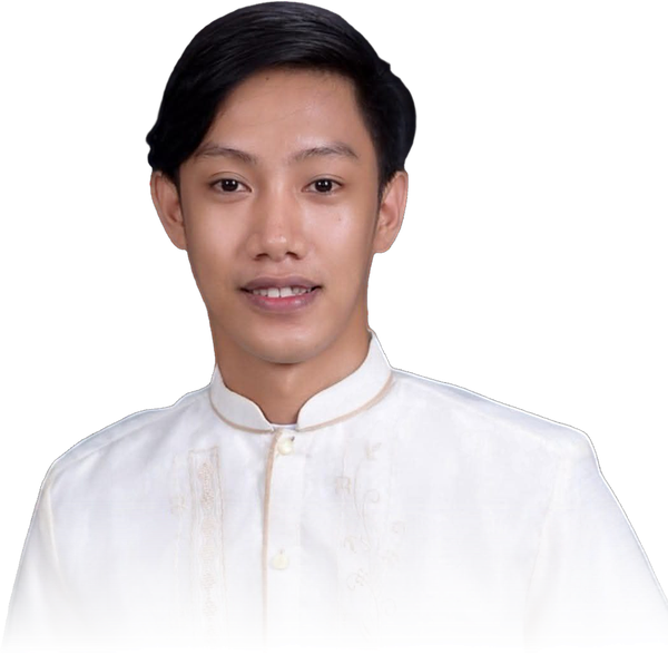 Portrait of J. A. Mendo in a white barong