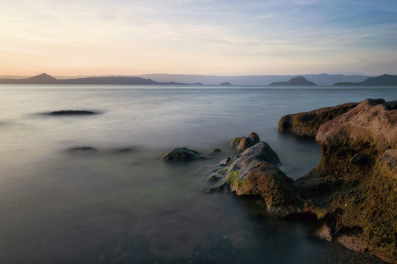 Sample photo: Taal Lake at dusk, seen from the Batangas shoreline